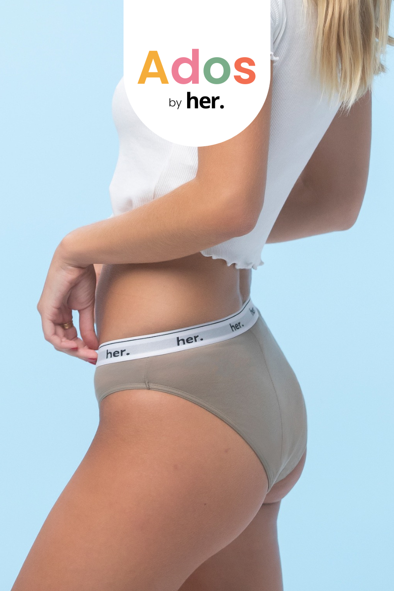 Culotte menstruelle JOY Ados - TIMBER WOLF