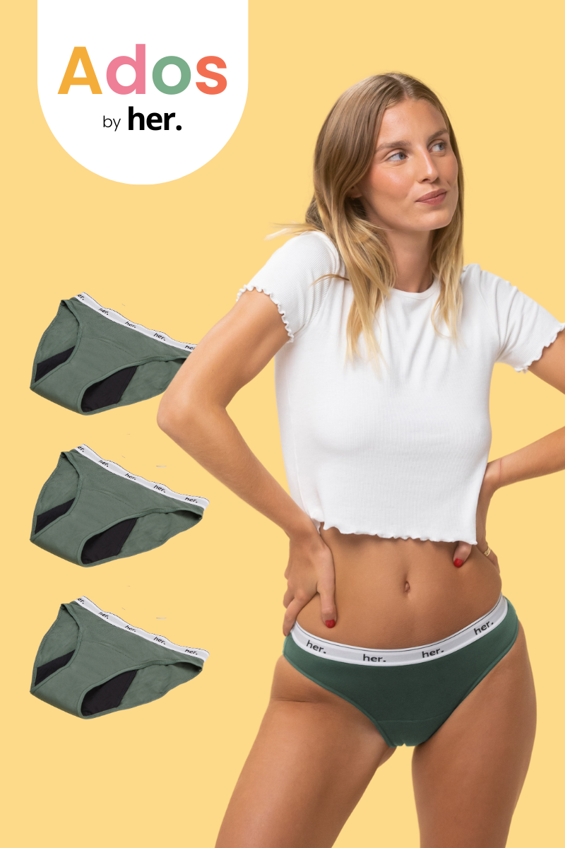 Lot de 3 Culottes menstruelles JOY Ados - THYME